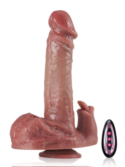 Ramon  9.8" x 1.8" Rabbit G Spot 10 Modes Vibrating & Thrusting Dildo