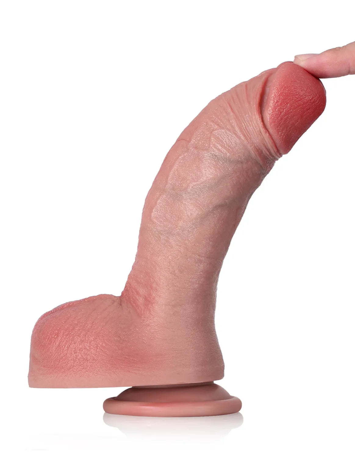 Reece 7.6" x 2" - Flesh G Spot Thick Curved Dildo Best For Women