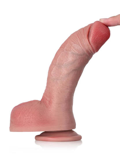 Reece 7.6" x 2" - Flesh G Spot Thick Curved Dildo Best For Women