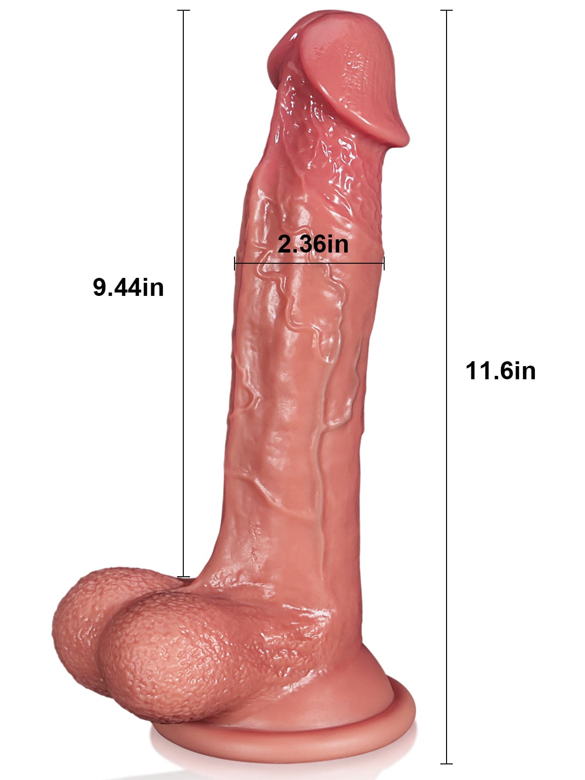 Rolando 11.6" X 2.3" Big Thick Dildo Huge Life Like Dildo