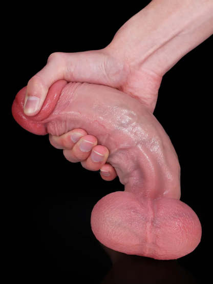 Ross 8.5" x 2.2" Tapered Curved Dildo with Raised Ridge and Veins