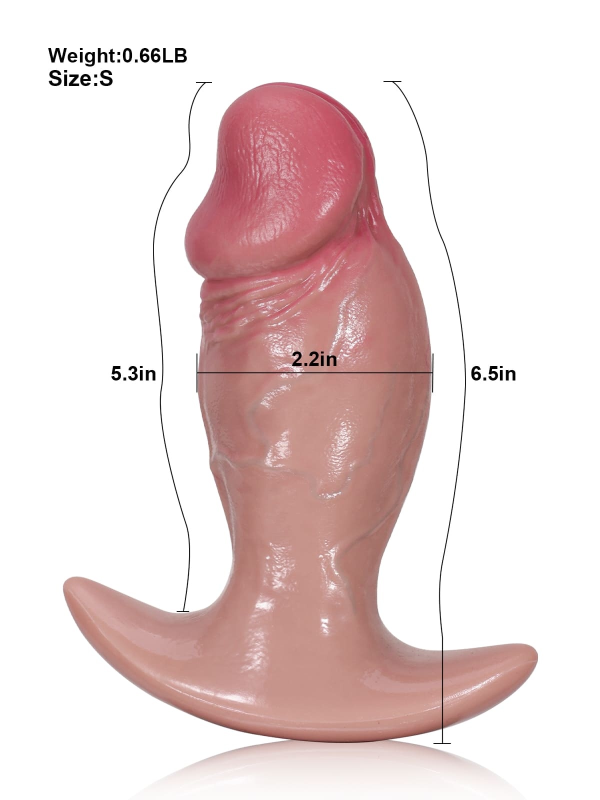 Adam 5.3" X 2.2" S Size Best Realistic Soft Dildo Butt Plug