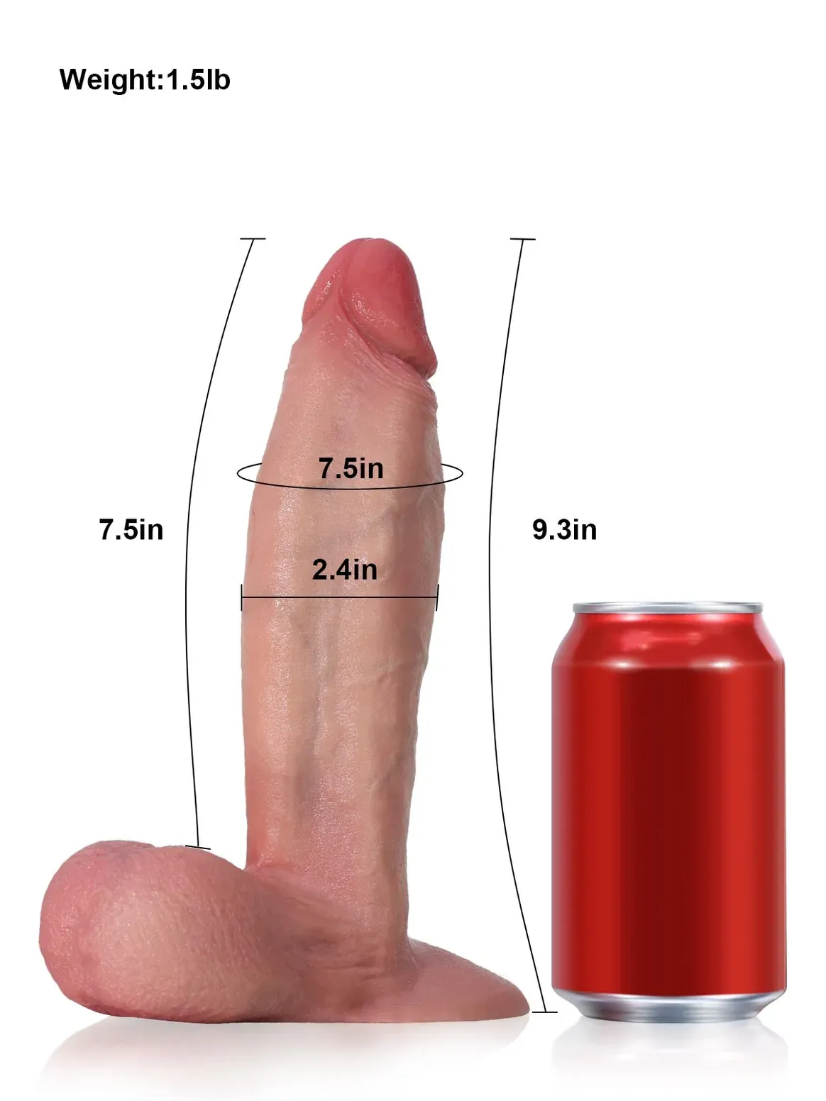 Dragon 10" x 2.8" Extra Thick Dildo With Swinging Balls & Vac U Lock Suction Cup