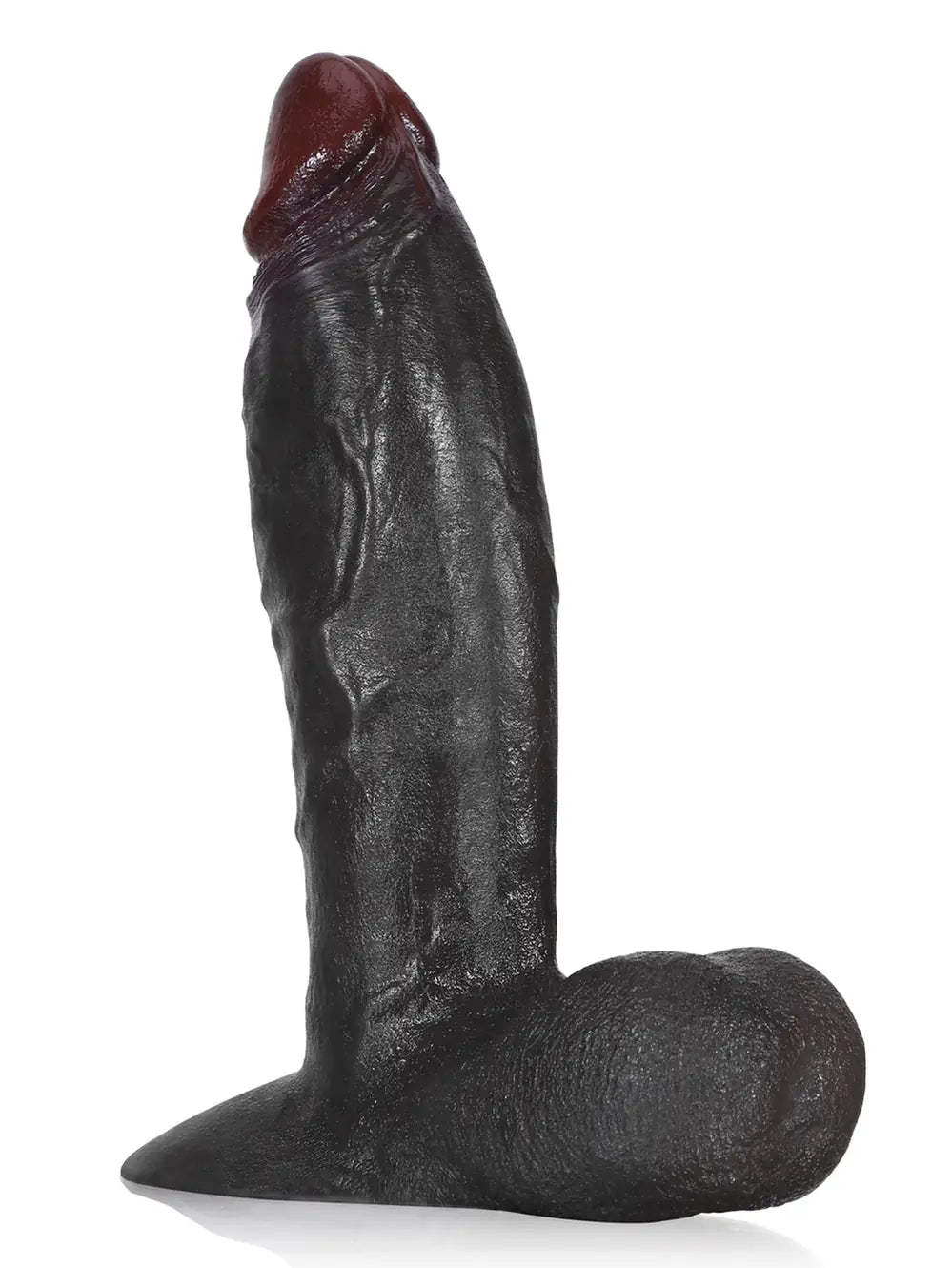 Dragon | 10" x 2.8" Extra Thick Black Dildo With Swinging Balls & Vac U Lock Suction Cup XL