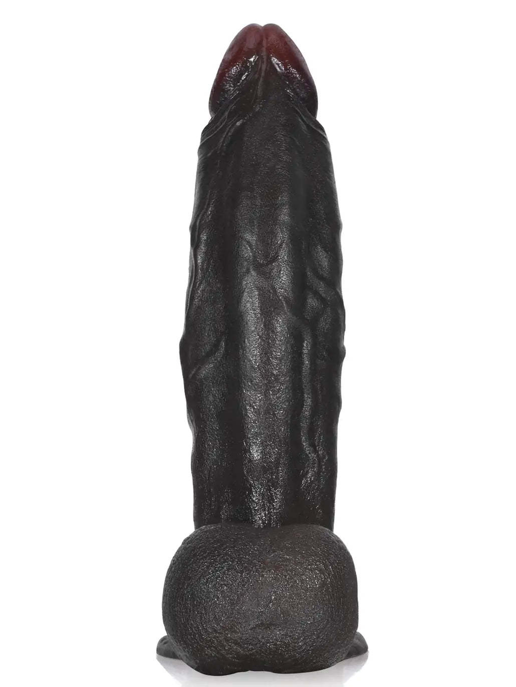 Dragon | 10" x 2.8" Extra Thick Black Dildo With Swinging Balls & Vac U Lock Suction Cup XL