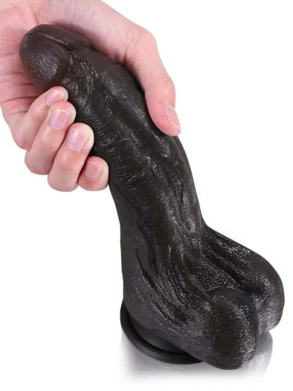 Cameron | 9.5" x 2" - Black Ultra Realistic Real Feel Dildo
