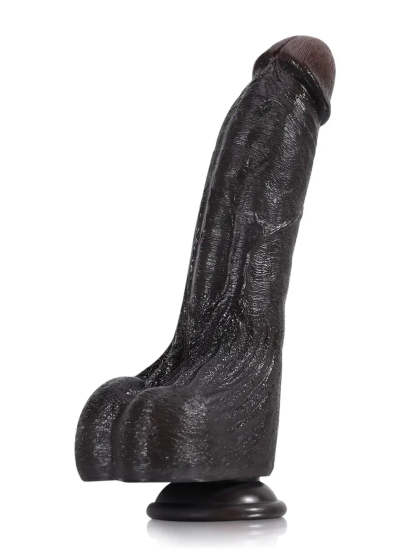 Cameron | 9.5" x 2" - Black Ultra Realistic Real Feel Dildo