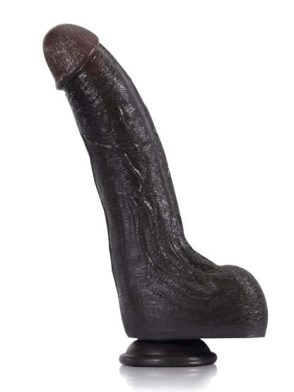 Cameron | 9.5" x 2" - Black Ultra Realistic Real Feel Dildo