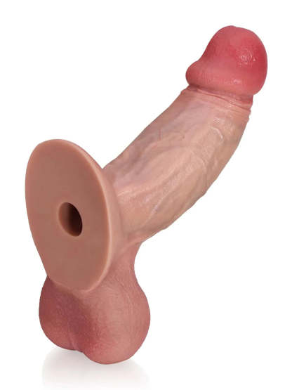 Greg 8" x 2.3" Tapered Curved Dildo with Raised Ridge and Veins