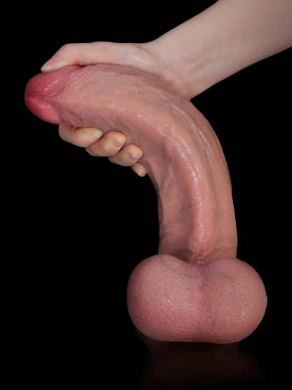 11" x 2.7" Extra Thick Dildo With Swinging Balls & Vac U Lock Suction Cup