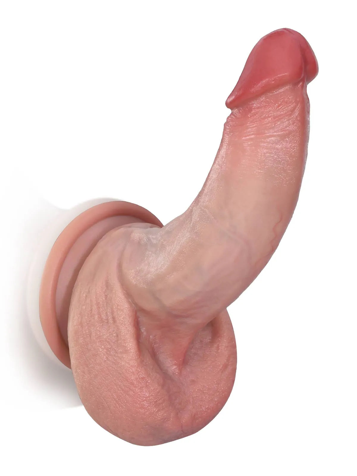 Ellio 7.7" x 1.6" Tapered Ridged Full Bulge Realistic Soft Touch Dildo