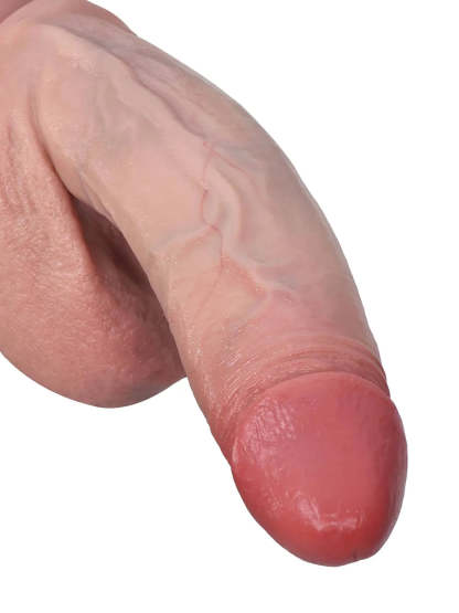 Ellio 7.7" x 1.6" Tapered Ridged Full Bulge Realistic Soft Touch Dildo