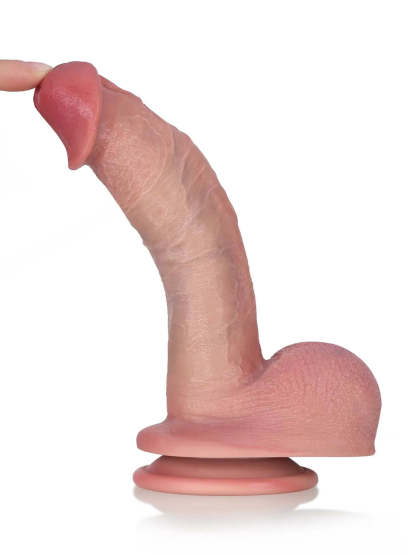 Aderian 8" x 1.6" Unique Mid-Thick Dildo with Flexible Shaft and Veins