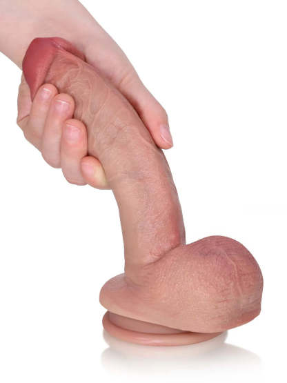 Aderian 8" x 1.6" Unique Mid-Thick Dildo with Flexible Shaft and Veins