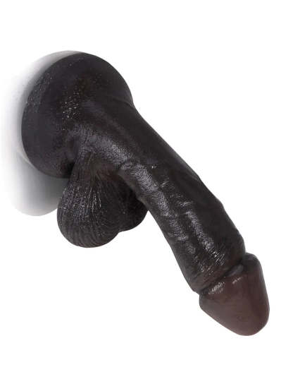 Smith | 6" x 1.3" - Softest Black Like Small Penis Dildo With Swinging Saggy Balls
