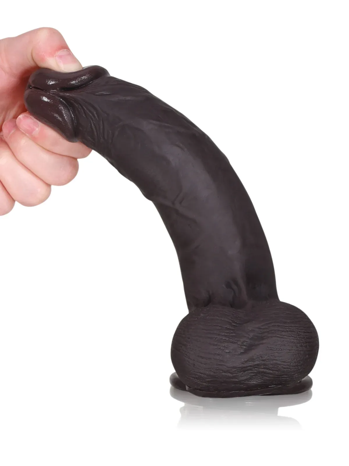  Billy 8.7” x 1.7” Black Sliding Skin Dildo With Moving Balls