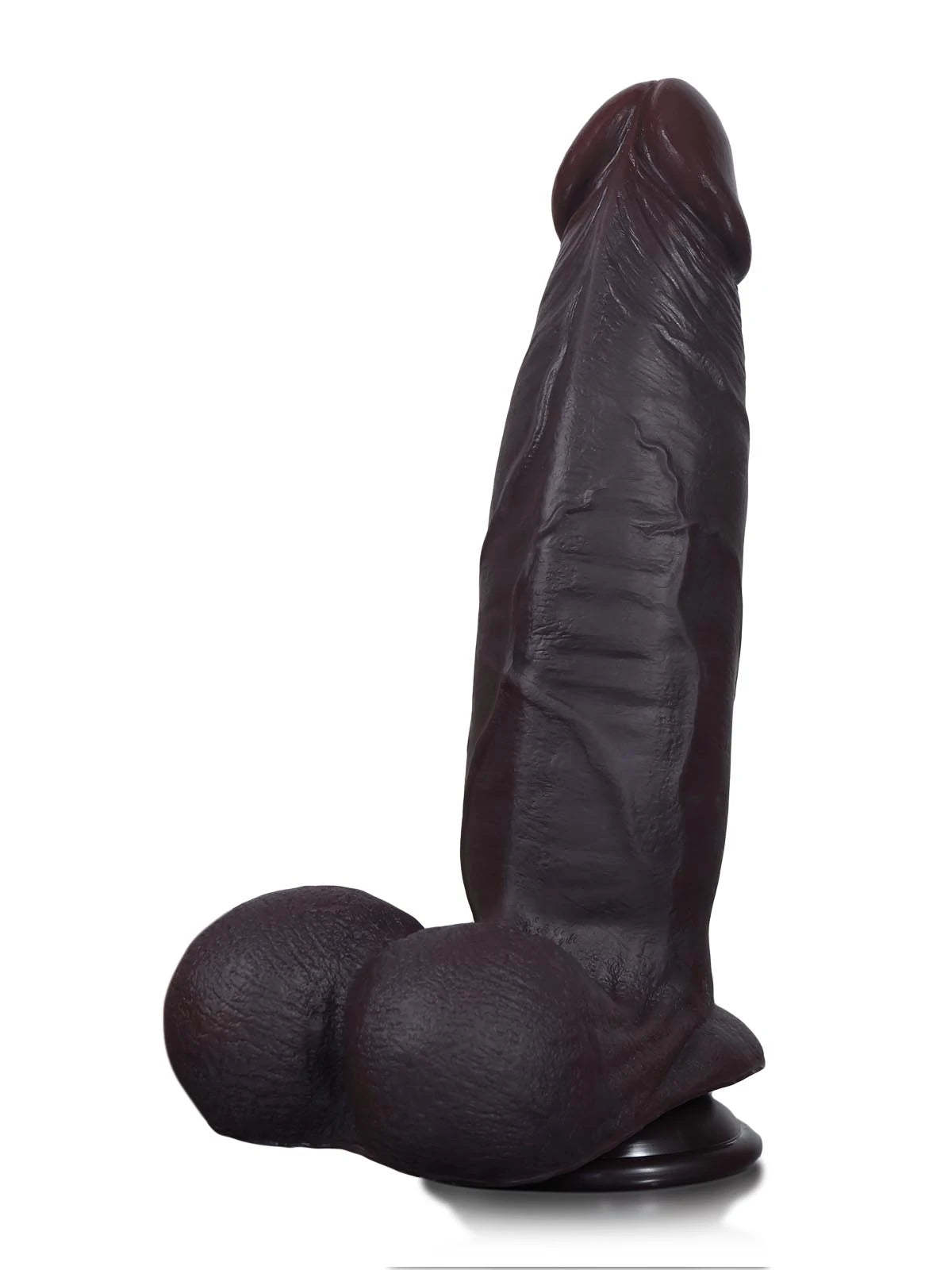 Reed | 10.5" x 2.4" Long Thick Soft Sliding Skin Dildo with and Swinging Moving Balls