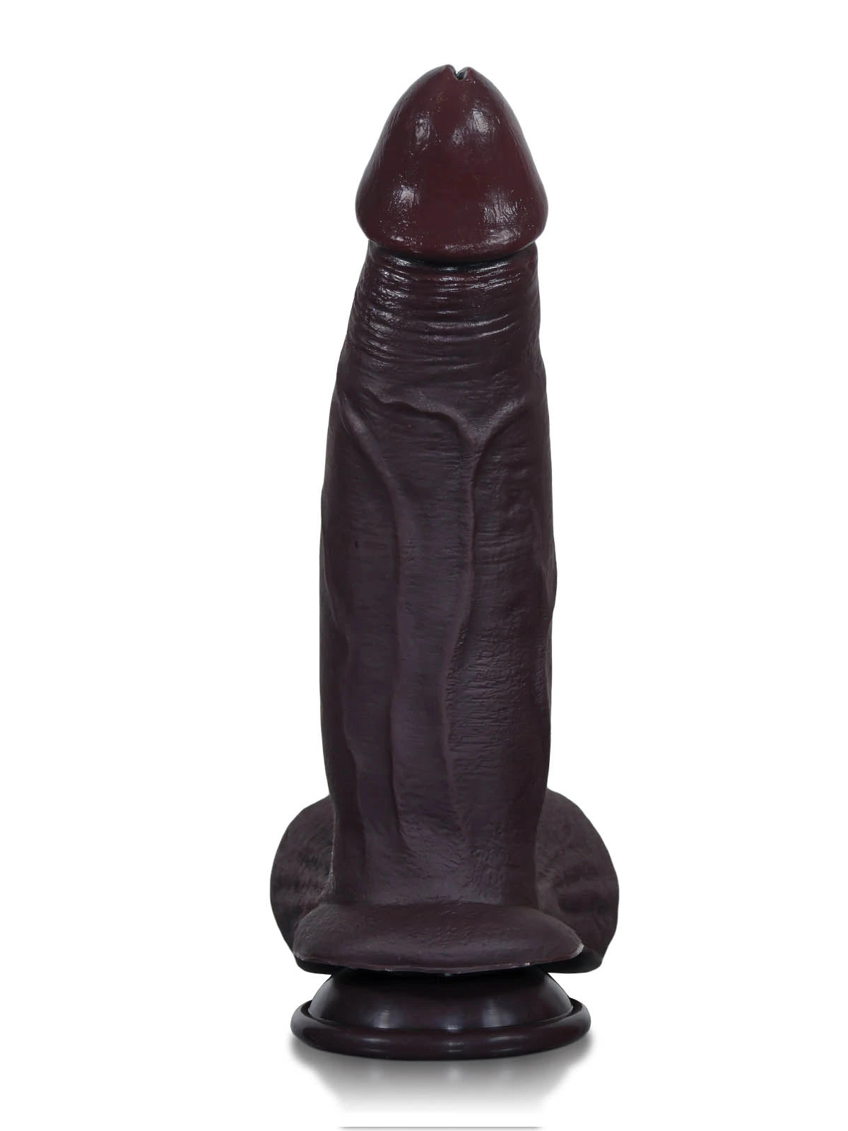 Reed | 10.5" x 2.4" Long Thick Realistic Black Dildo with Sliding Skin and Balls