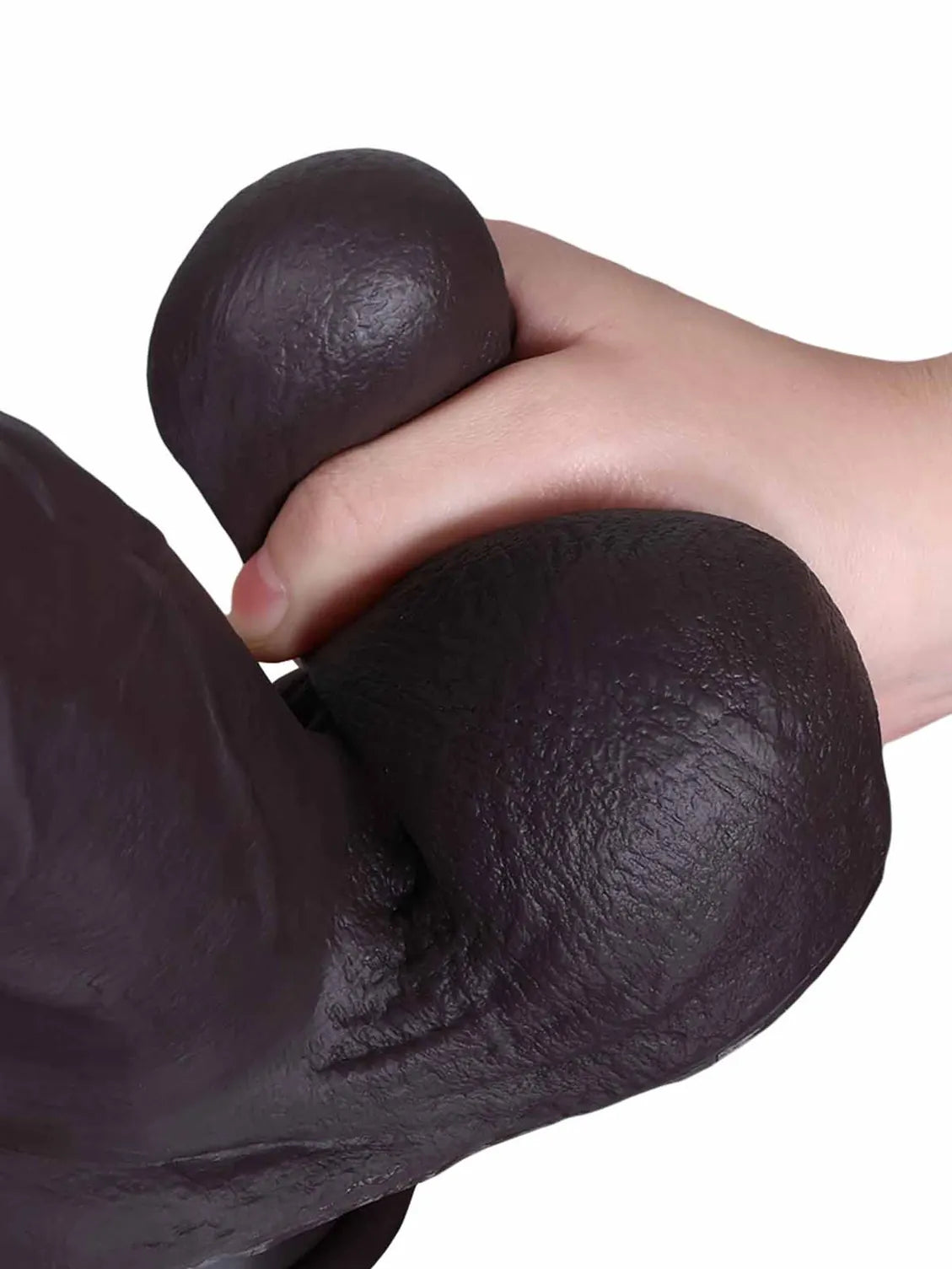 Reed | 10.5" x 2.4" Long Thick Realistic Black Dildo with Sliding Skin and Balls