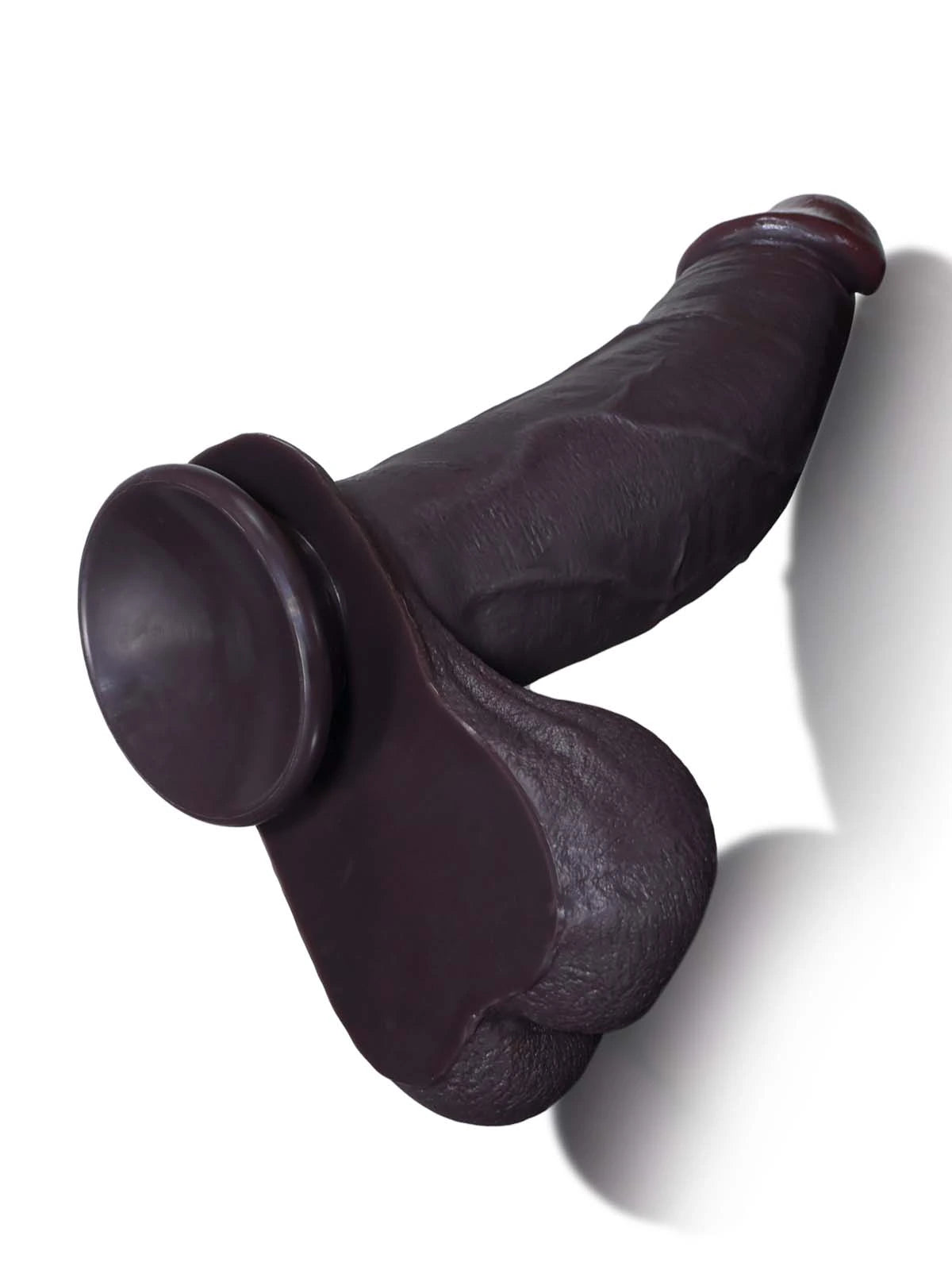 Reed | 10.5" x 2.4" Long Thick Realistic Black Dildo with Sliding Skin and Balls