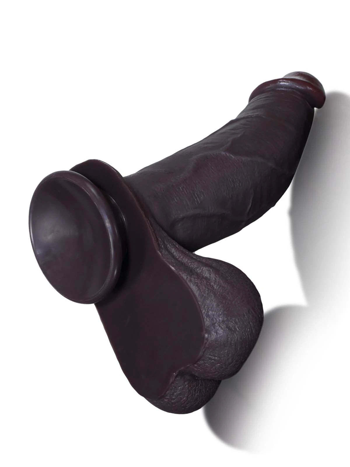 Reed | 10.5" x 2.4" Long Thick Realistic Black Dildo with Sliding Skin and Balls