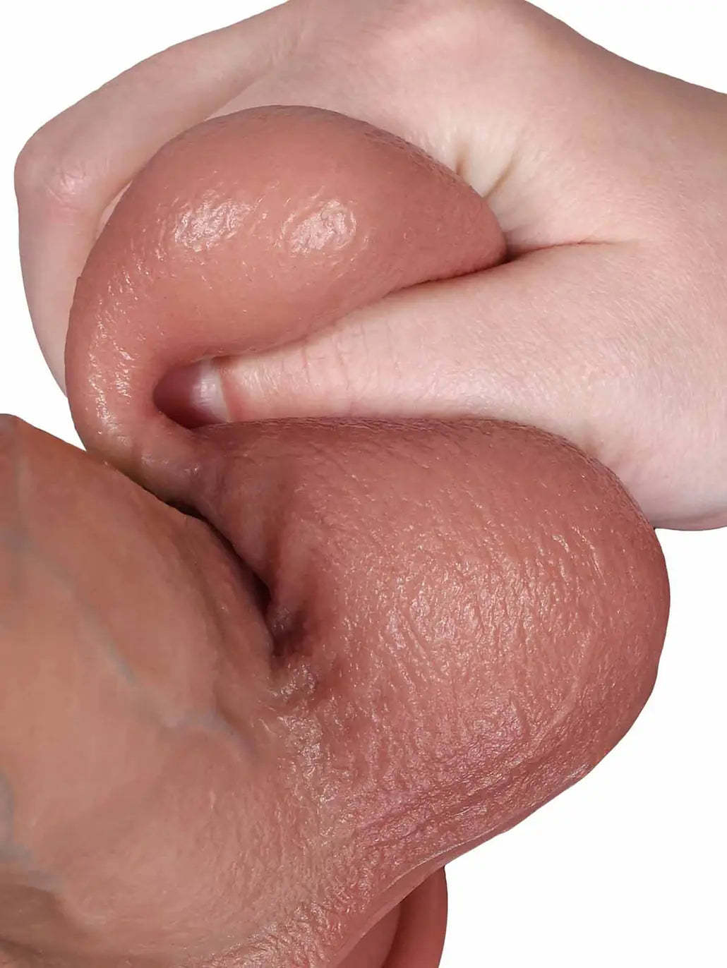 Cato | 8" x 2" Sliding Skin Silicone Dildo With Balls