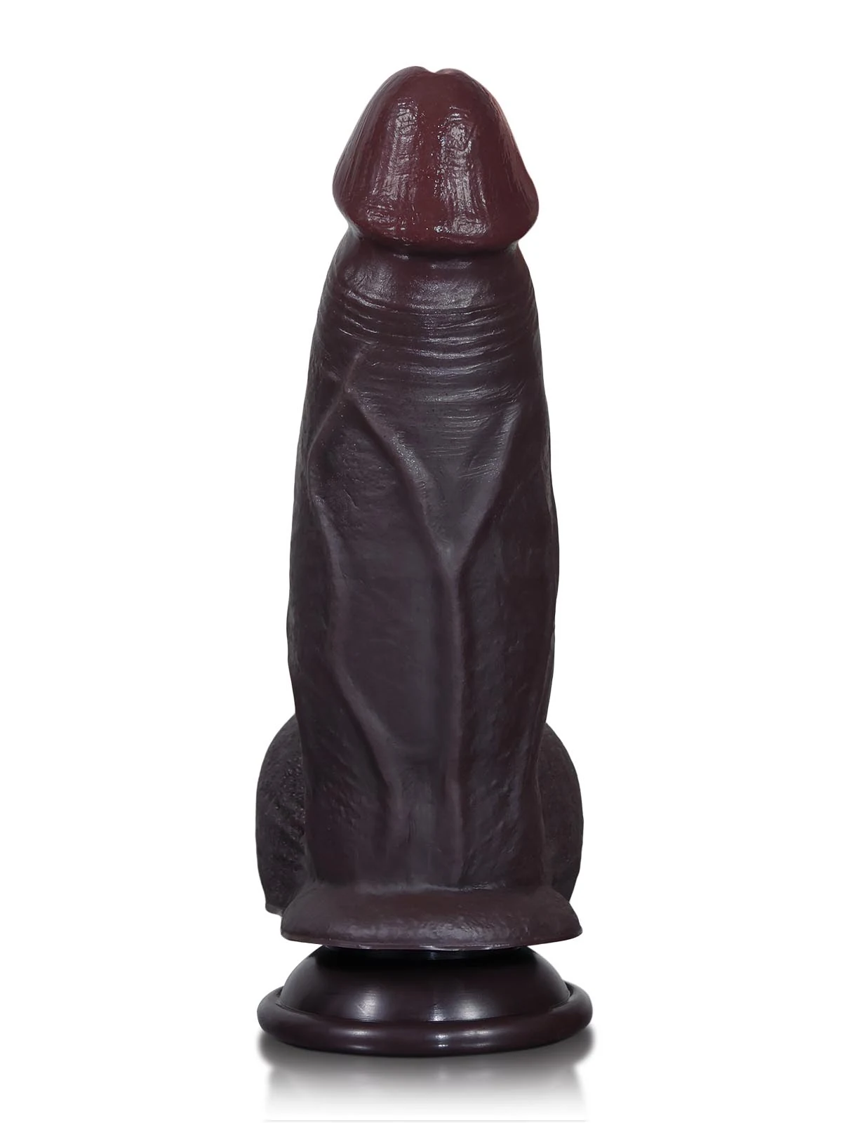 Cato | 8" x 2" Sliding Skin Silicone Dildo With Balls
