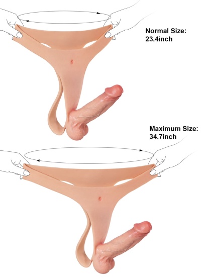 Nick Realistic Silicone Strapped Dirty Penis, Sexy Thong Style With 6.3" x 1.5" Dildo