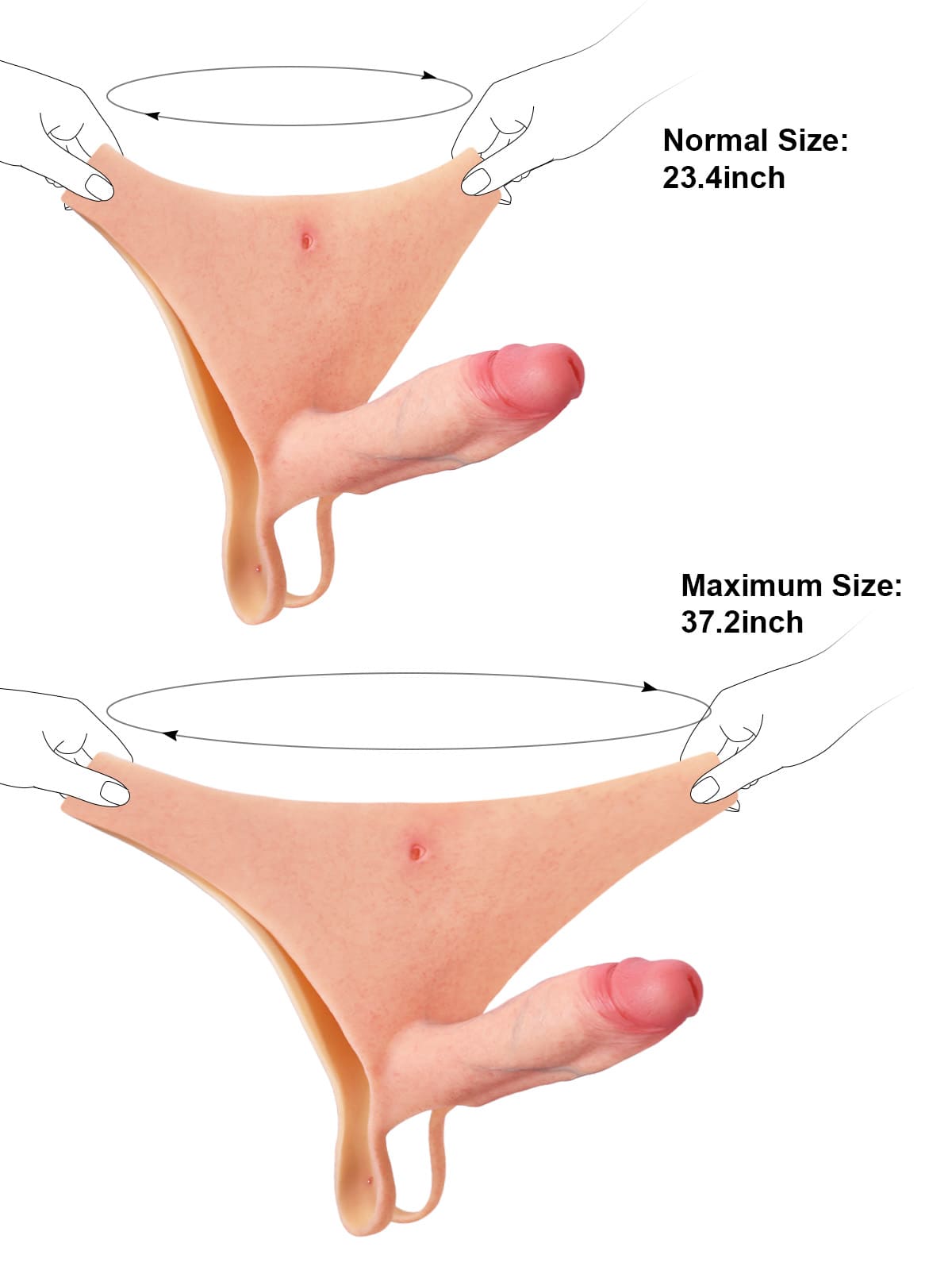 Daenerys 7.8" x 2" Wearable Hollow Strap-On Dildo For Women • For Men • Penis Extension • ED Cock Sleeve