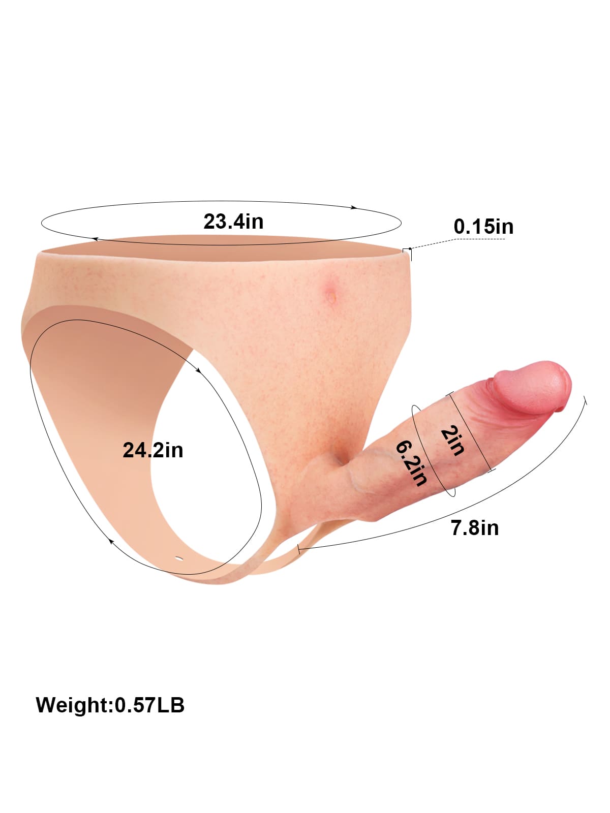 Daenerys Wearable Hollow Strap-On Dildo For Women • For Men • Penis Extension • ED Cock Sleeve