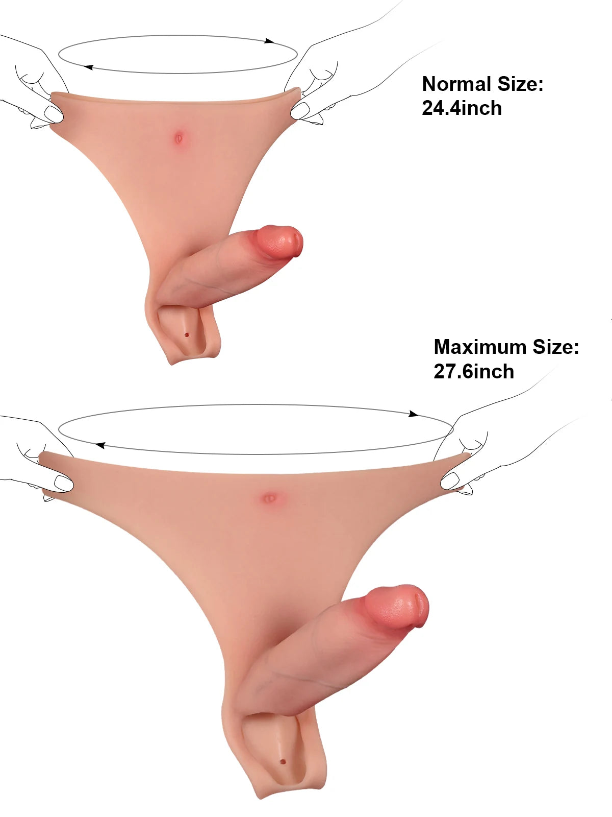 Casey 6" x 2" Hard Version Wearable Hollow Strap-On Dildo | Penis Extension & ED Sleeve