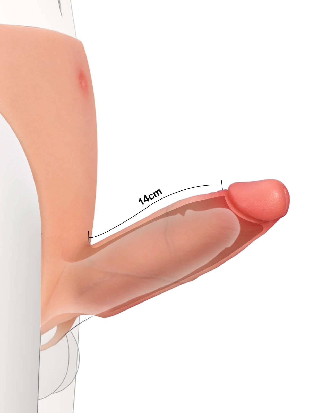 Casey 6" x 2" Hard Version Wearable Hollow Strap-On Dildo | Penis Extension & ED Sleeve