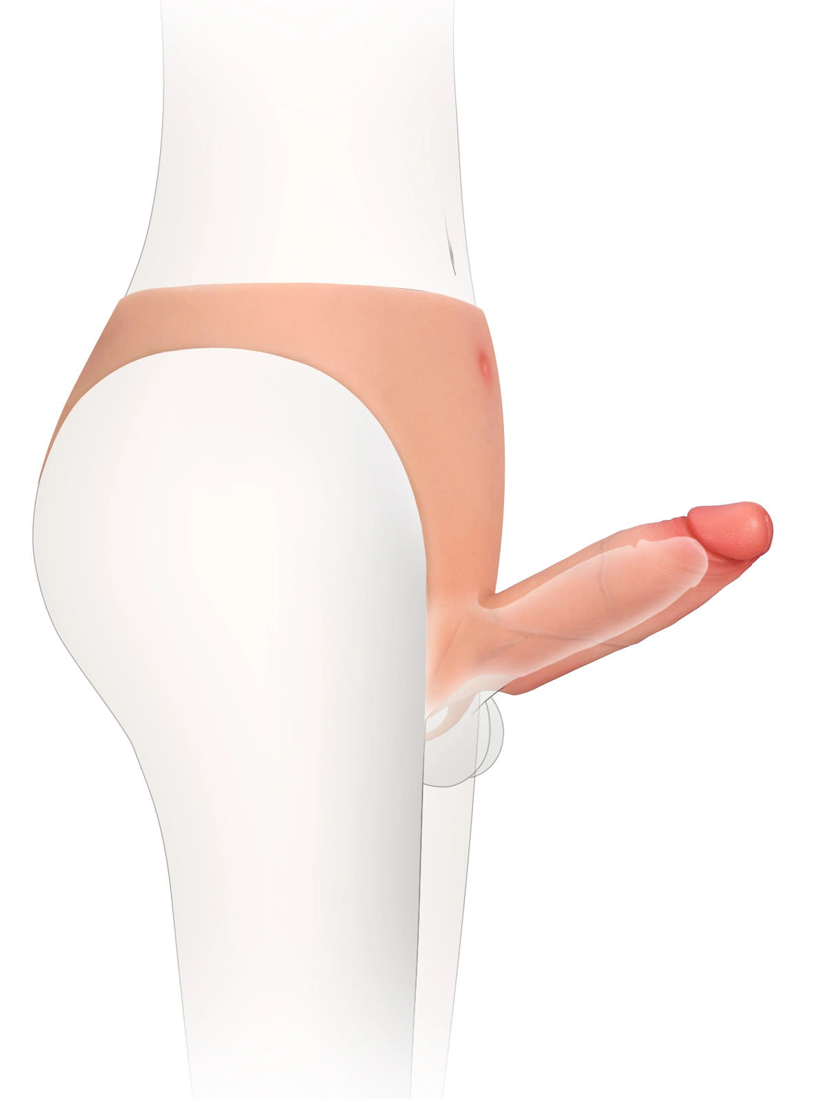 Casey 6" x 2" Hard Version Wearable Hollow Strap-On Dildo | Penis Extension & ED Sleeve