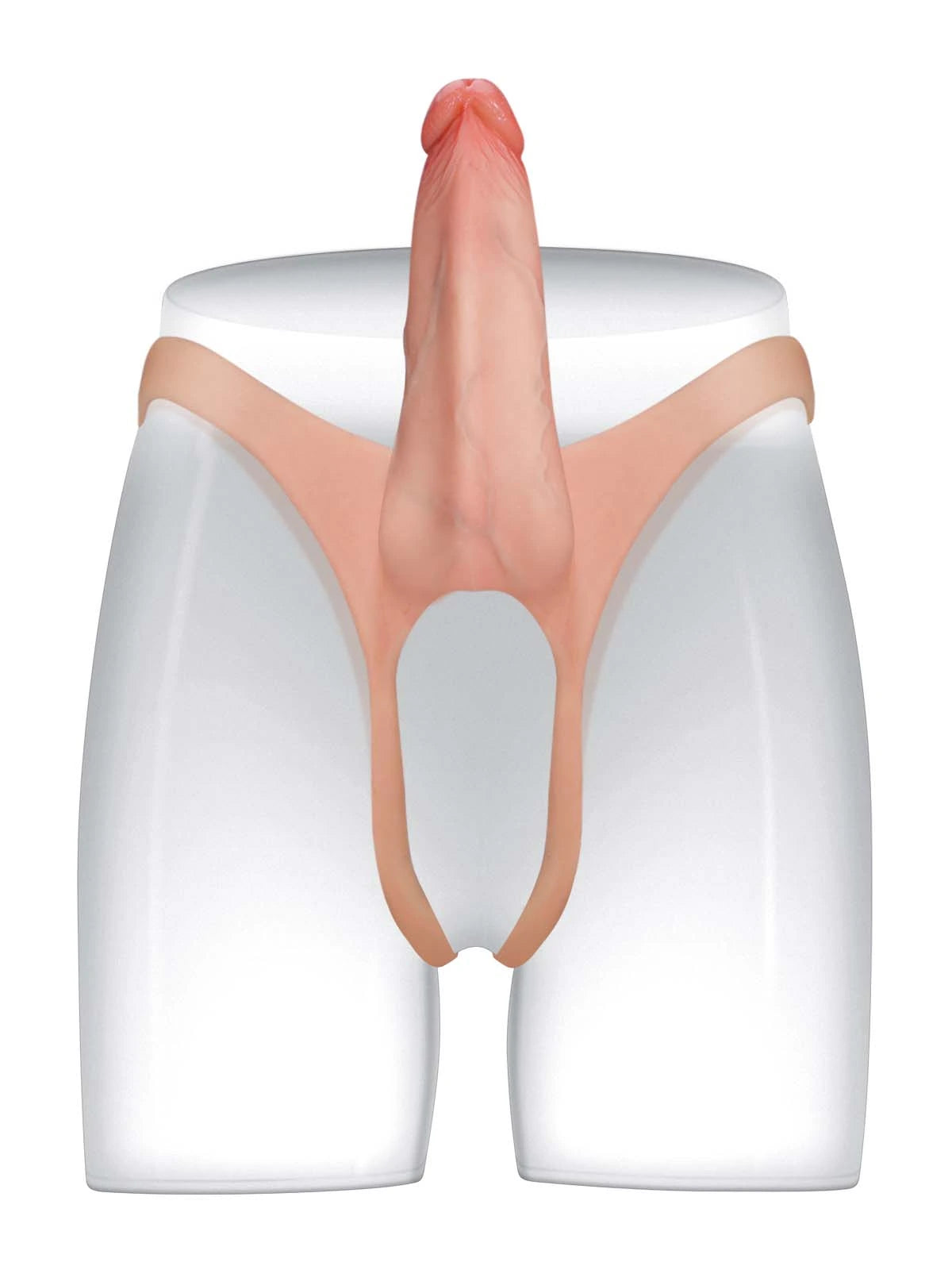 7.5" x 2" Hollow Strap-On with Penis Extension Sleeve For Women, Men, and Couples • ED Support • Wearable Design