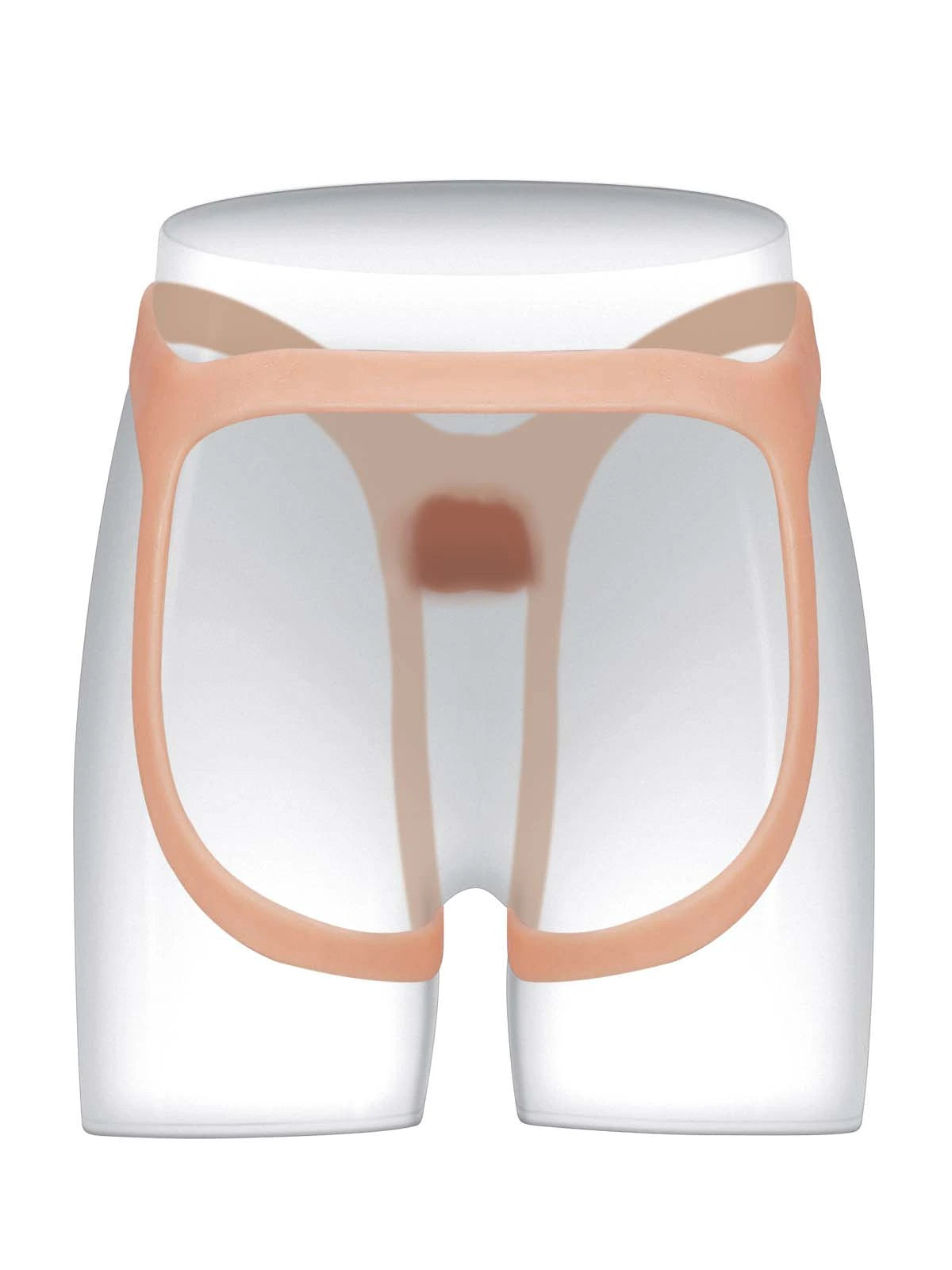 7.5" x 2" Hollow Strap-On with Penis Extension Sleeve For Women, Men, and Couples • ED Support • Wearable Design