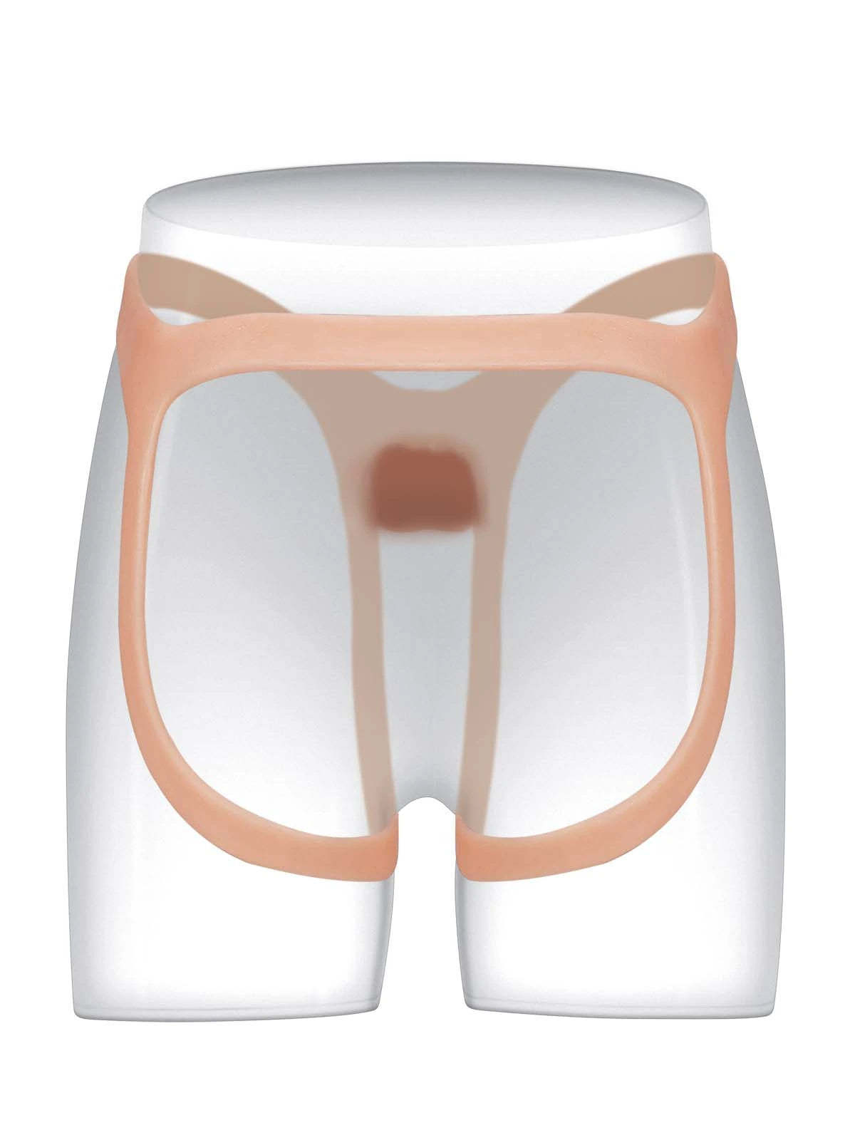 7.5" x 2" Hollow Strap-On with Penis Extension Sleeve For Women, Men, and Couples • ED Support • Wearable Design