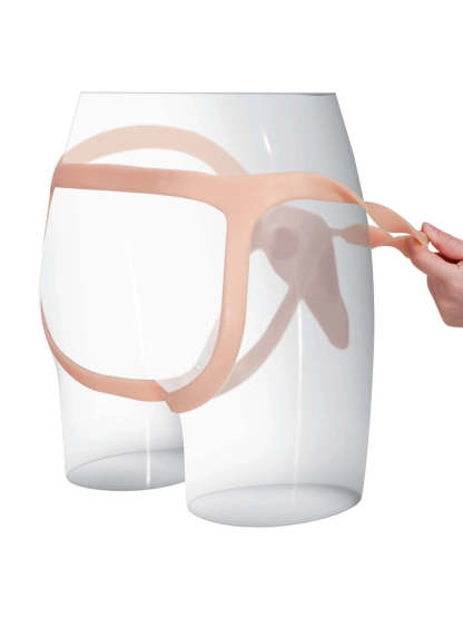 7.5" x 2" Hollow Strap-On with Penis Extension Sleeve For Women, Men, and Couples • ED Support • Wearable Design