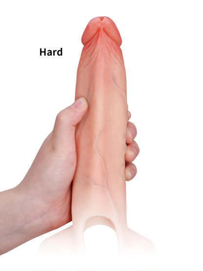 7.5" x 2" Hollow Strap-On with Penis Extension Sleeve For Women, Men, and Couples • ED Support • Wearable Design