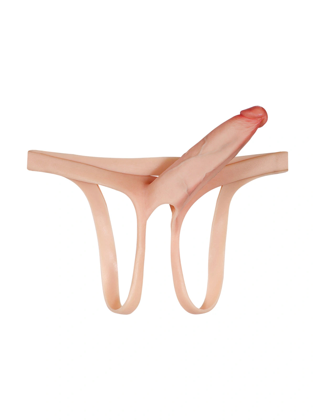 7.5" x 2" Hollow Strap-On with Penis Extension Sleeve For Women, Men, and Couples • ED Support • Wearable Design