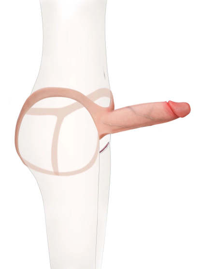 Seraphine  8.3" x 2.2" Wearable Hollow Dildo Strap-On • Penis Extender • ED Sleeve • For Women & Men