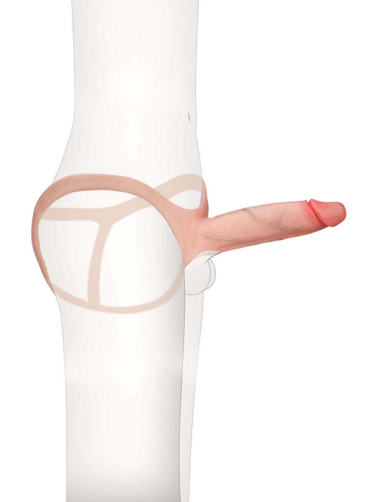 Seraphine  8.3" x 2.2" Wearable Hollow Dildo Strap-On • Penis Extender • ED Sleeve • For Women & Men