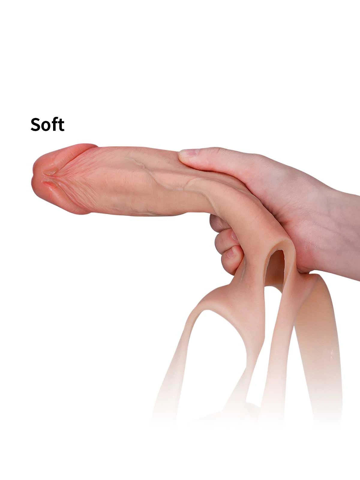 Seraphine  8.3" x 2.2" Wearable Hollow Dildo Strap-On • Penis Extender • ED Sleeve • For Women & Men