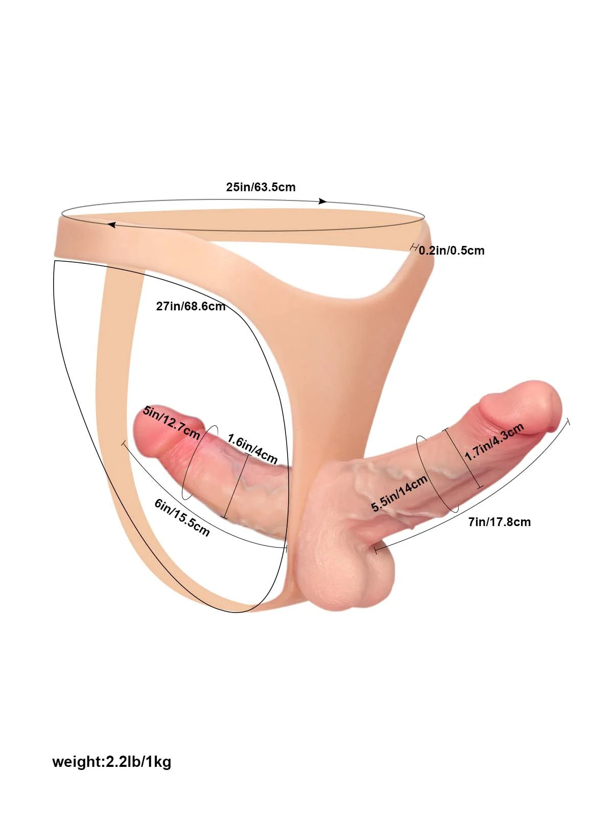 Zorvyn | Lifelike Silicone Strap-On With Double Side Dildo