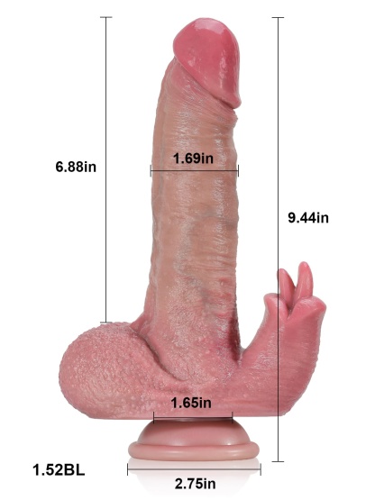Shanna 9.4" x 1.7" Rabbit 7 Modes Thrusting & 3 Modes Vibrating Pulsating Dildo