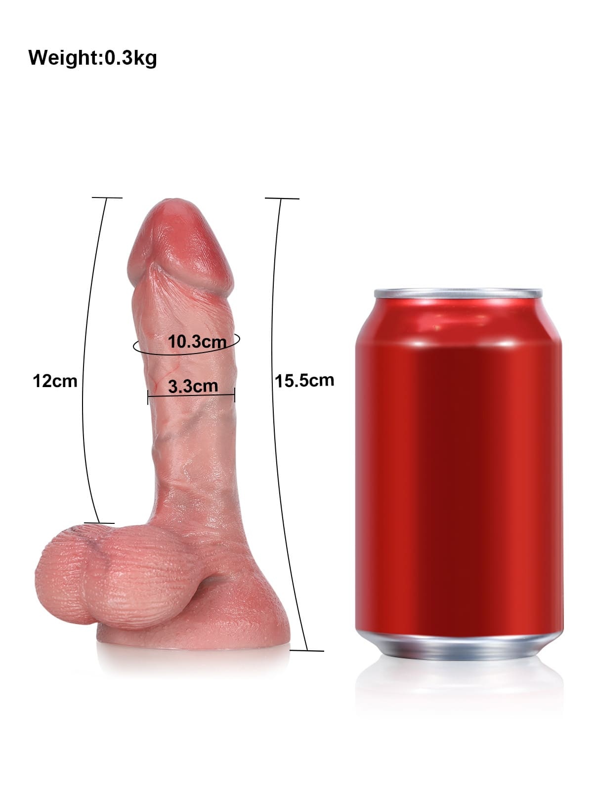 Smith 6" x 1.3" - Softest Flesh Like Small Penis Dildo With Swinging Saggy Balls