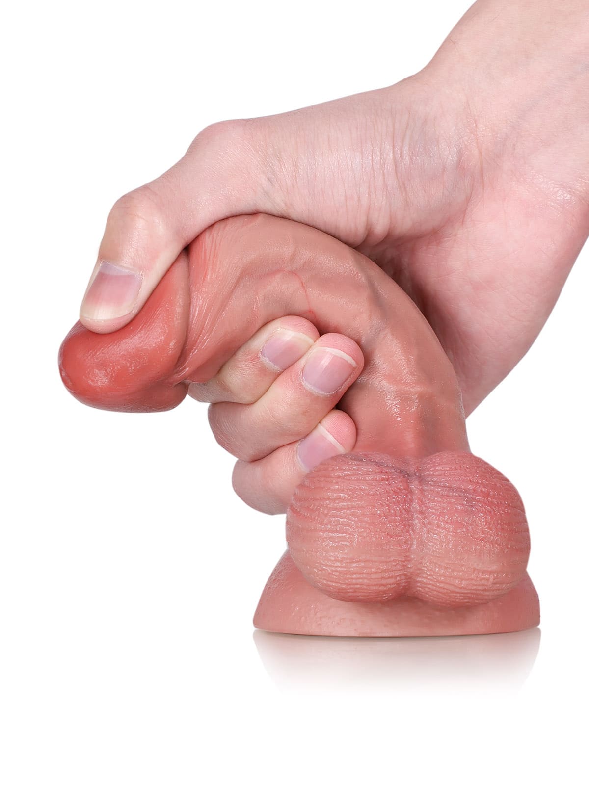 Smith 6" x 1.3" - Softest Flesh Like Small Penis Dildo With Swinging Saggy Balls