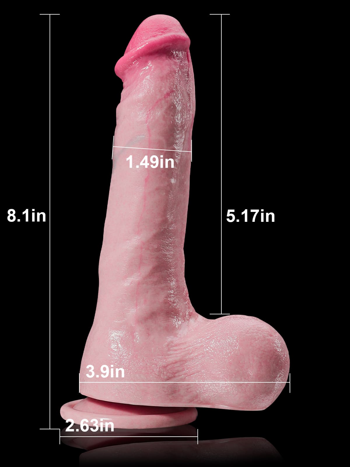 Soldier 8" x 1.5" Flesh Skin Pulsating Thrusting & Remote Control Dildo