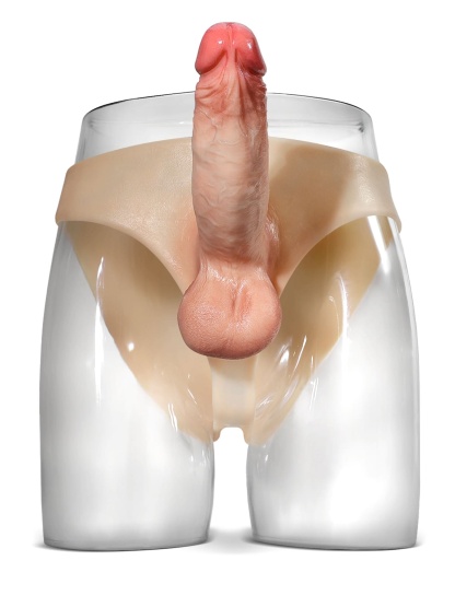 Silicone Strap on Hollow Dildo With Moving Balls For Women & Men
