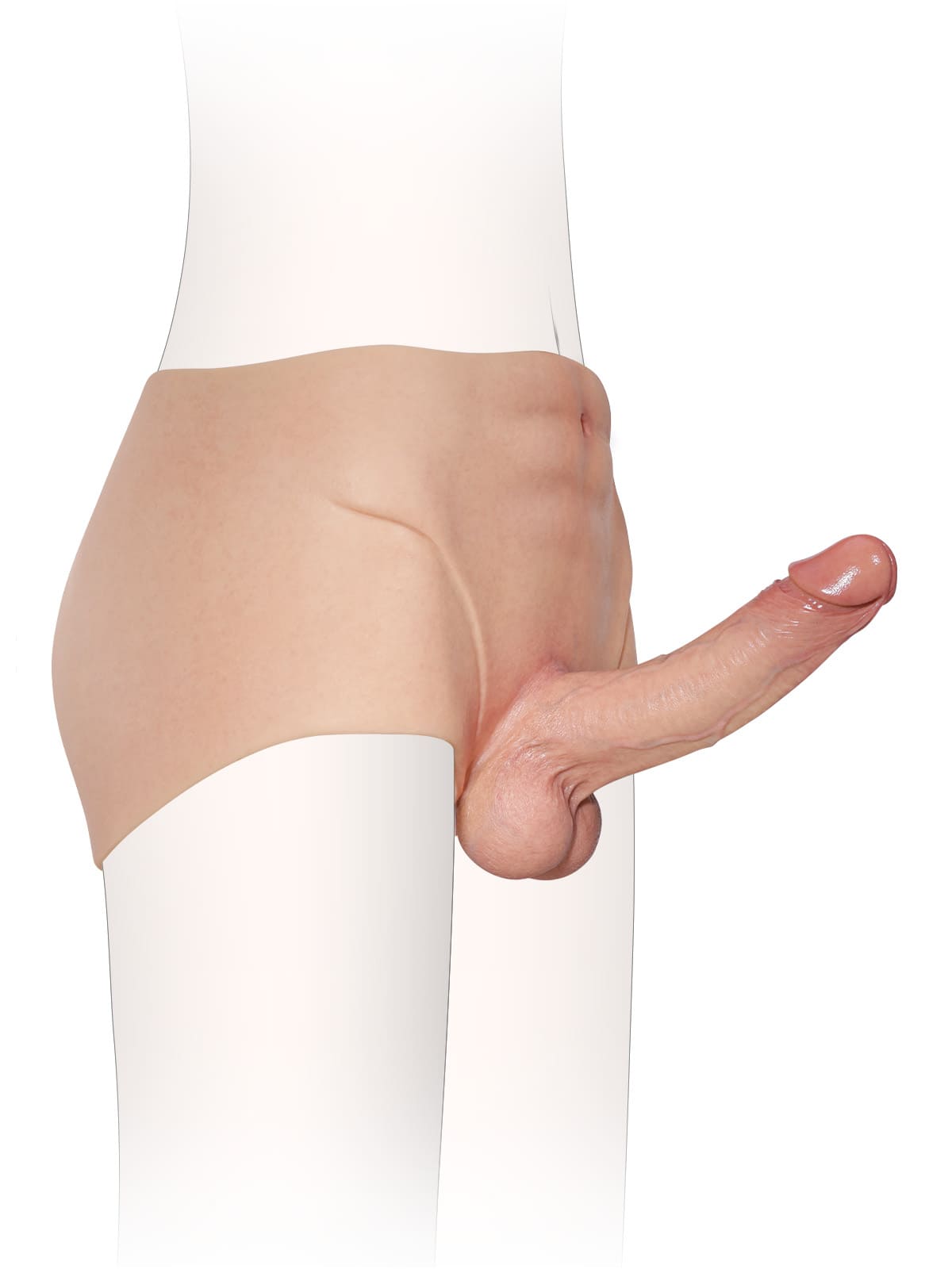 Beck 7.2" x 1.7" Strap Shorts Realistic Soft Cyber Skin Strap-On Dildo