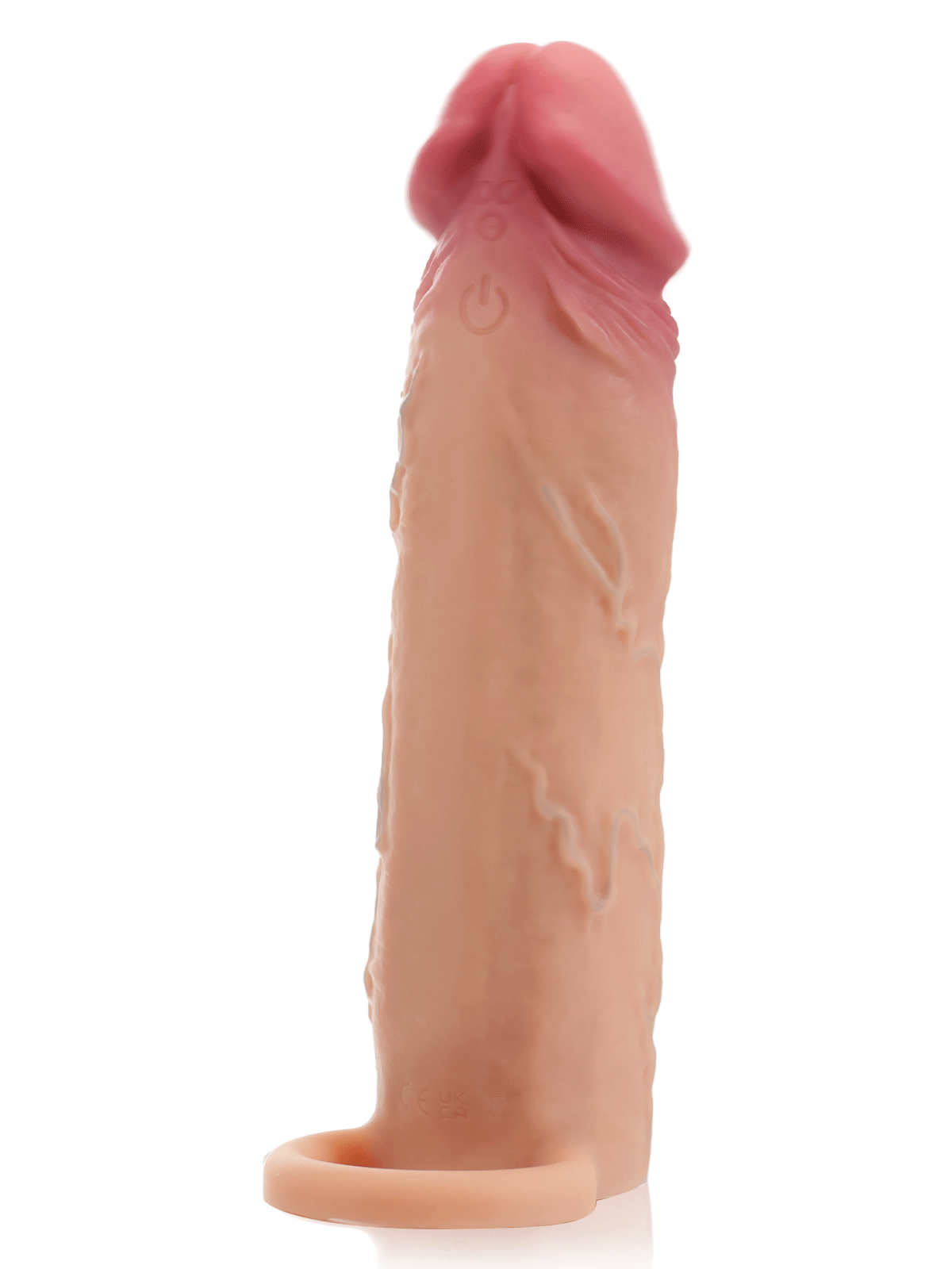 Kimi 7.4” x 1.8” Flesh Sliding Skin Vibrating Penis Extension